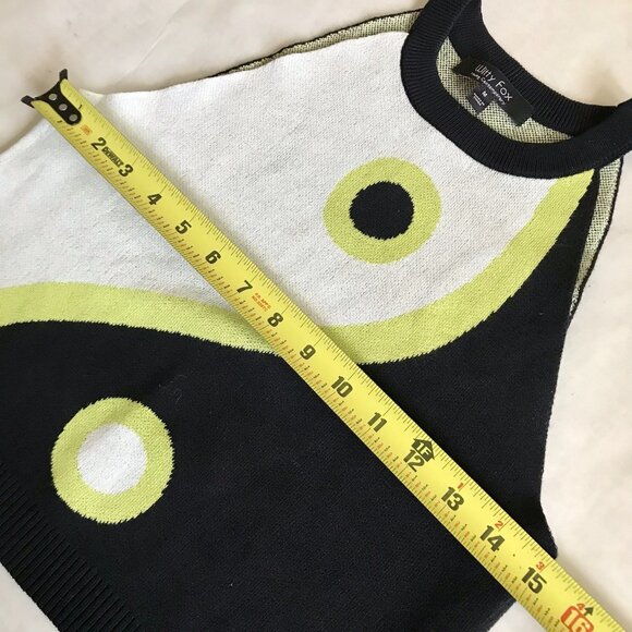 Witty Fox‎ Ying & Yang Cropped Tank in Green and Black, Women’s Medium - Picture 4 of 5